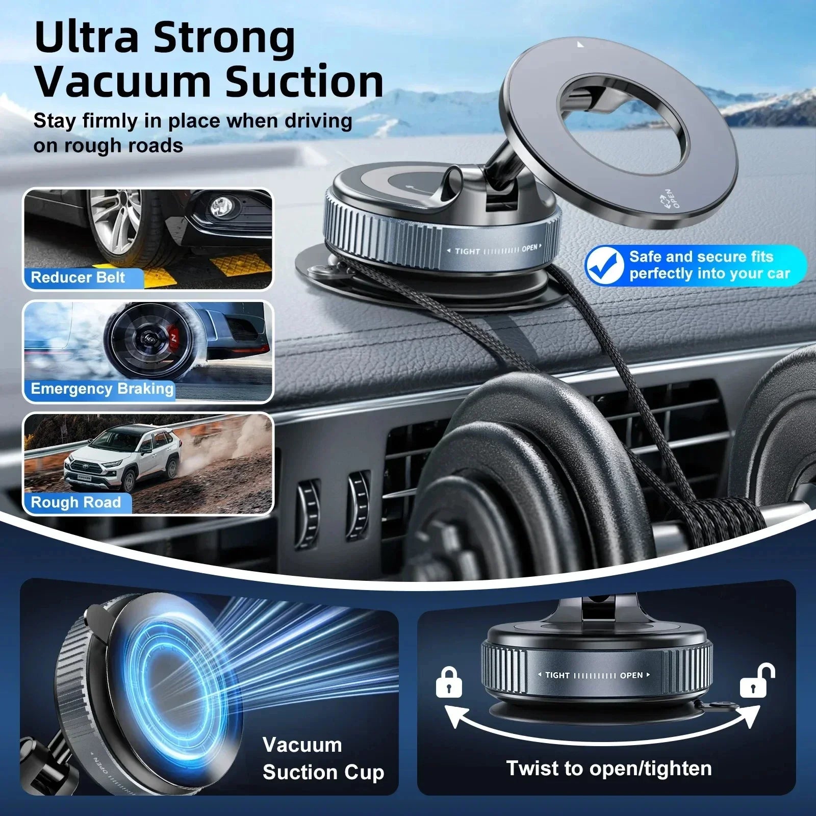 Vacuum Magnet Phone Bracket